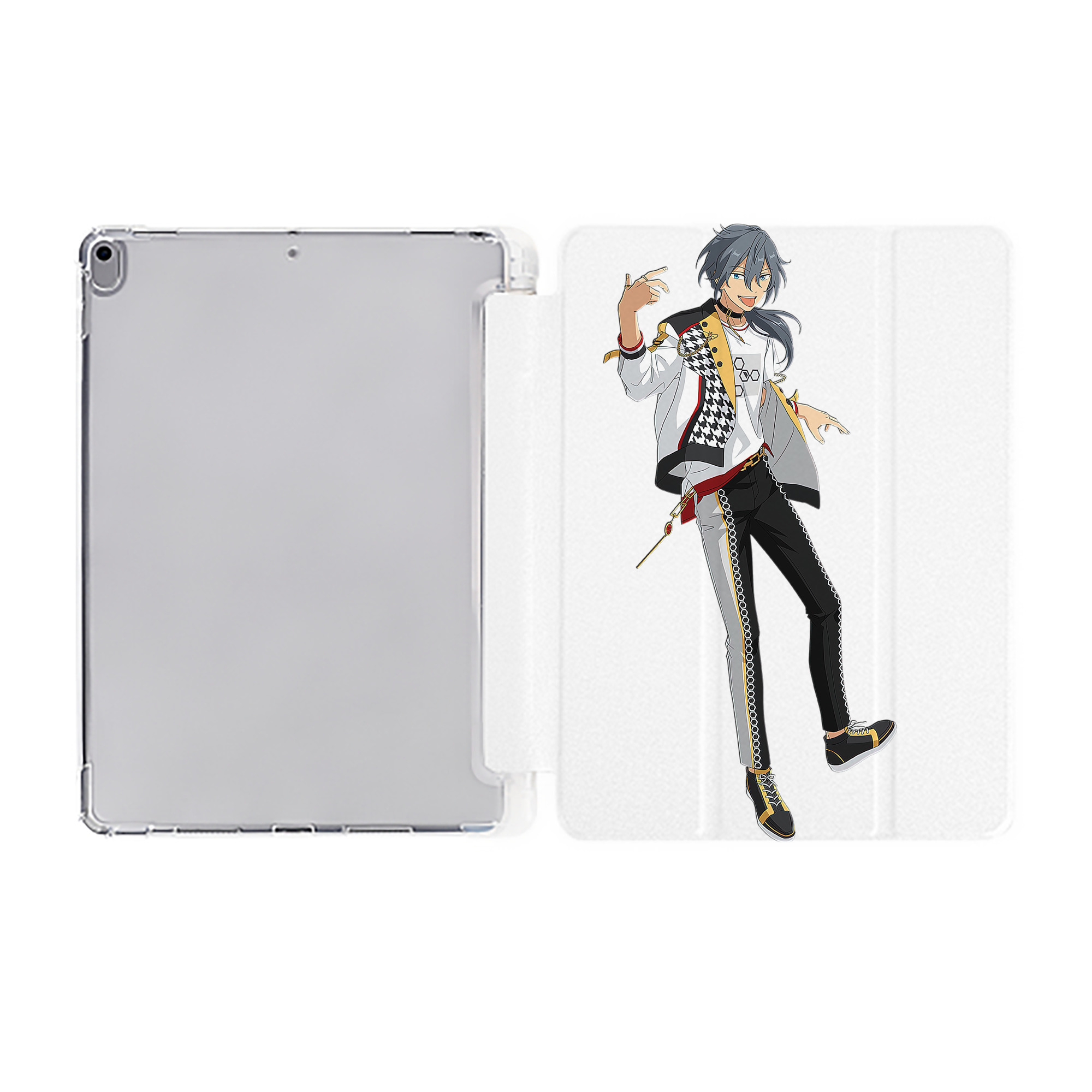 （画像用） あんさんぶるスターズ! Ensemble Stars IPad ケース ペン収納付き 三つ折りスタンド PUレザー×シリコン 対応機種9.5/10.5/10.9インチ